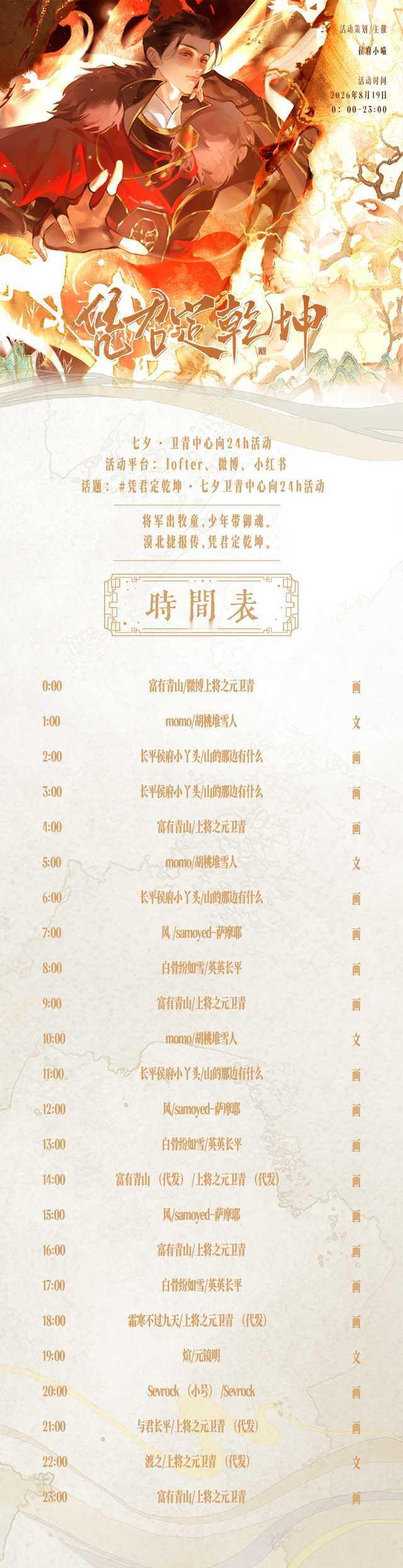 15358【请吃】七夕卫青24h企划活动来了，请大家来吃饭哦（原博有揪奖活动参与