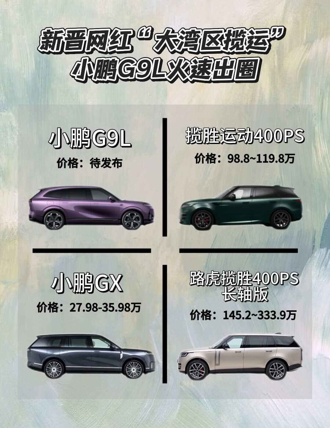 🔥小鹏G9L为什么被叫做大湾区揽运
最近车圈“大湾区揽胜”“大湾区揽运”刷屏爆