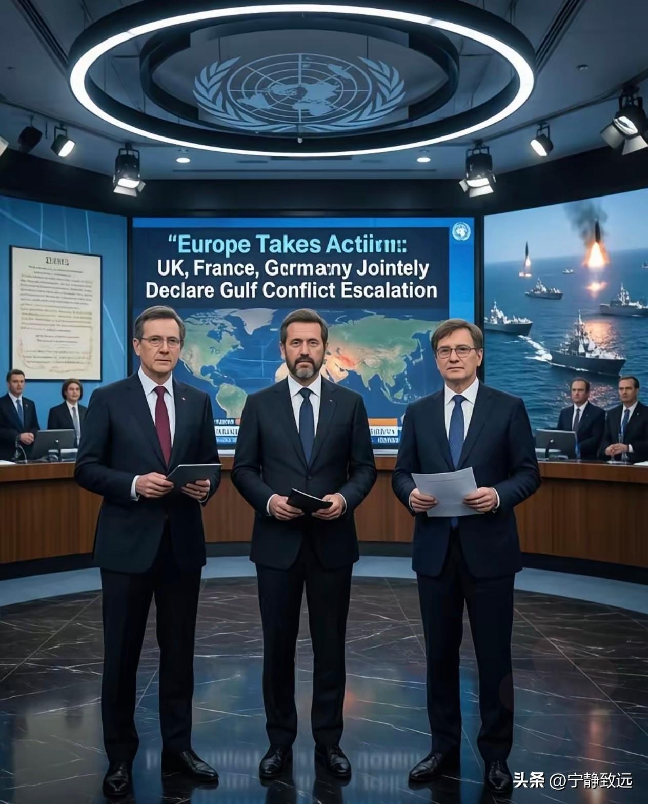 英法德这一出手，风暴眼彻底定格在了霍尔木兹海峡。

3月1号这三国的联合声明，说