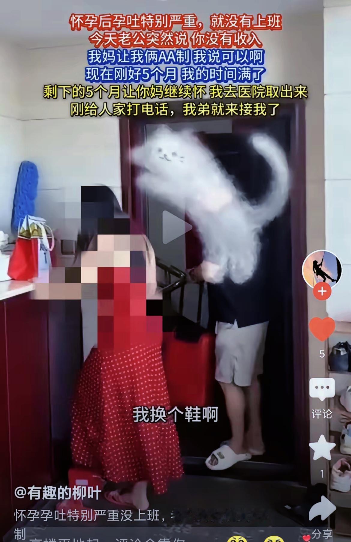 真是刷新三观！怀孕5个月被要求AA生活费，这老公和婆家是想空手套白狼？

怀着孕