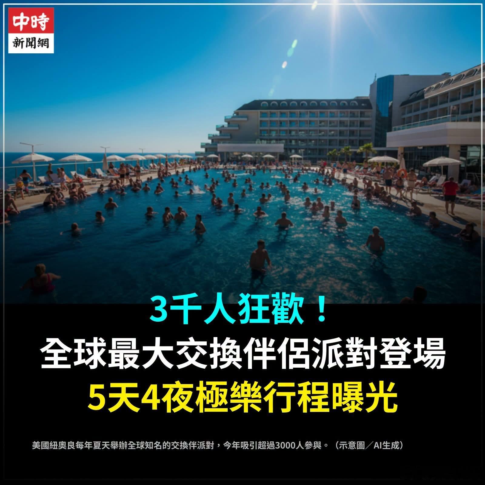 3千人集体淫乱，美国举办全球最大交换伴侣派对根据《纽约邮报》报导，每年夏天美国纽