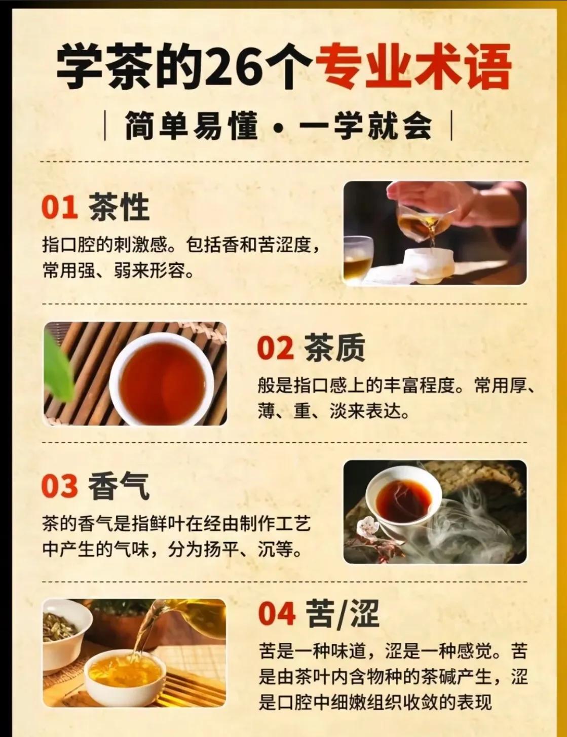 学茶必备的26个术语，简单易懂，建议收藏！
