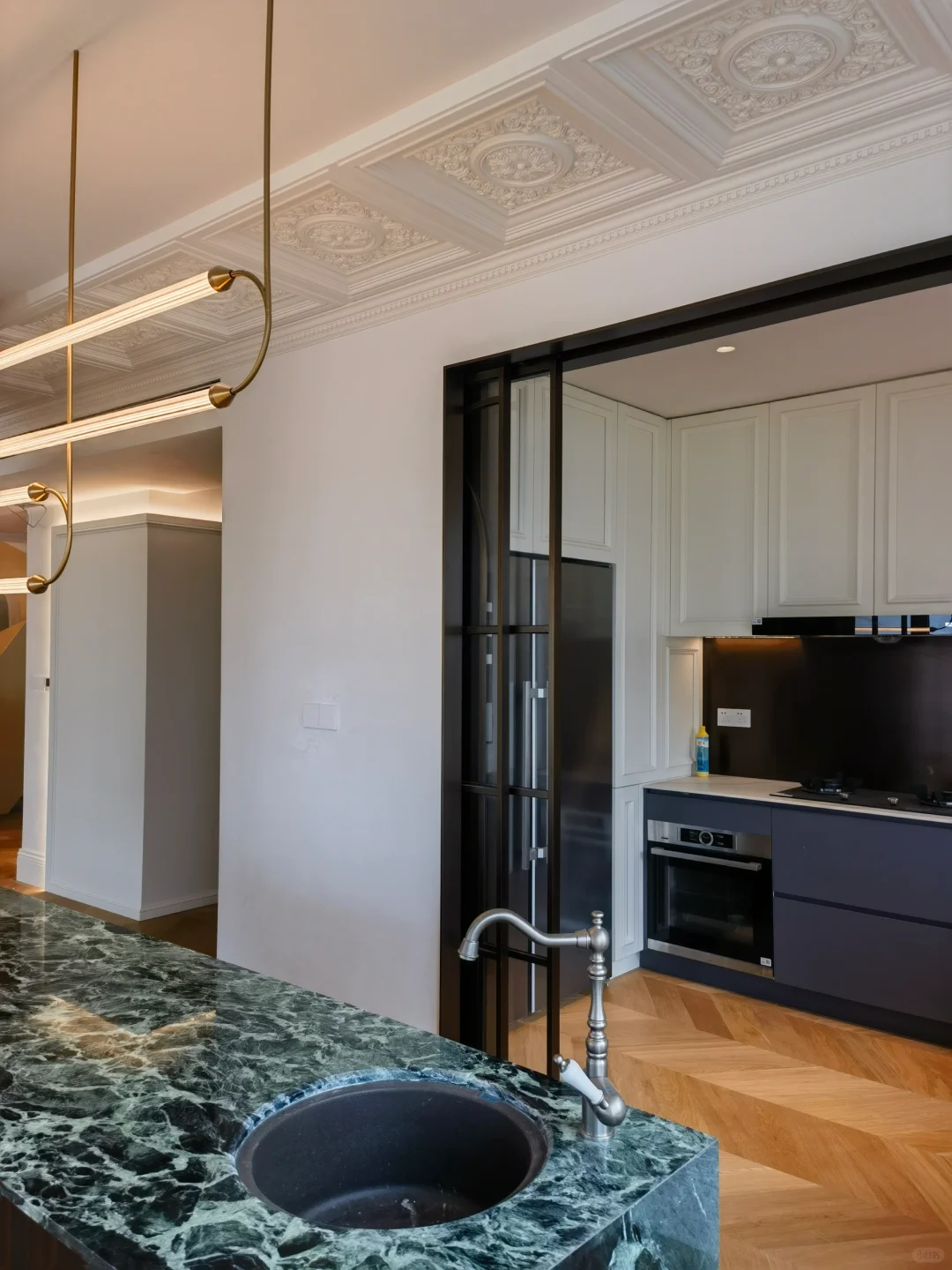 花3000搞定厨房法式移门，法式风格我超会的！