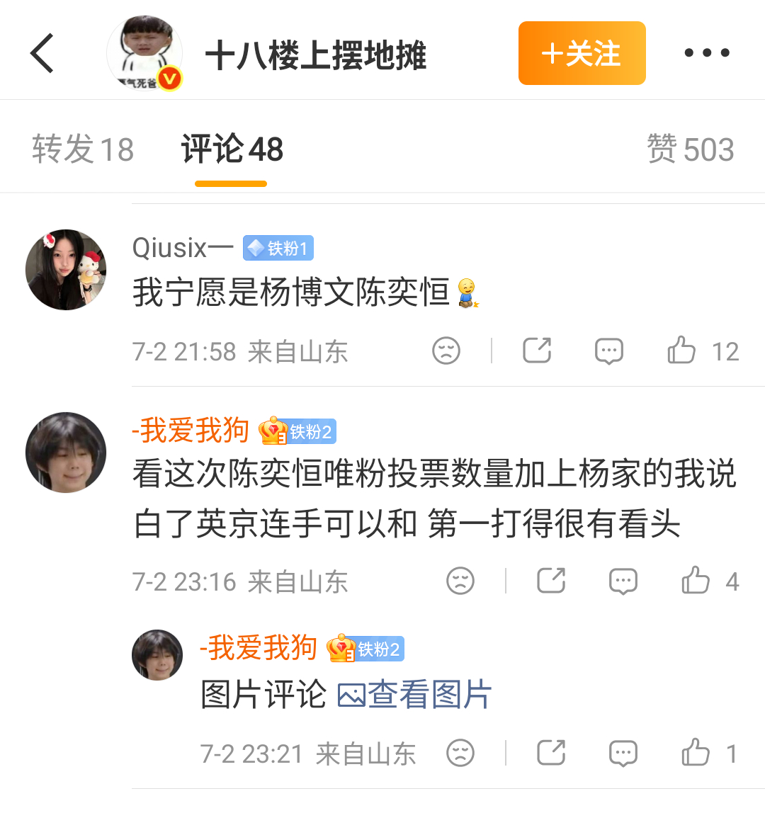 这边不知道王橹杰拿了个断层第一其他粉丝都咋了。bur伯母有气温孝女buff叠加都