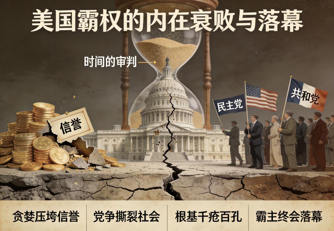 霸权这东西，从来不是被谁“打倒”的，往往是把自己“作死”的。
许多人还在盯着美国