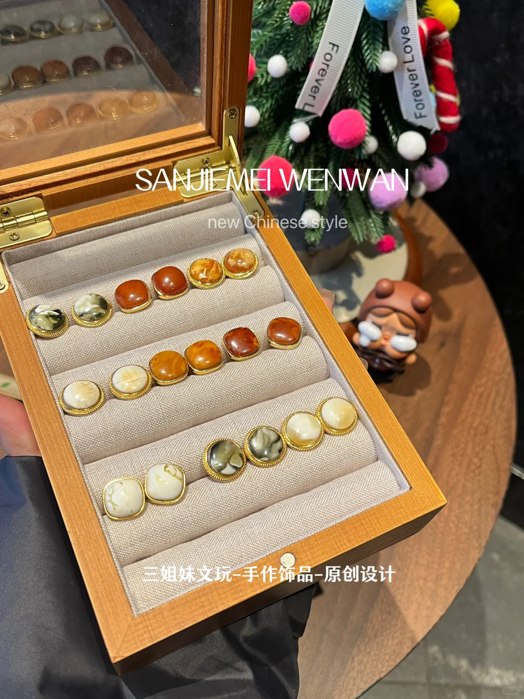 蜜蜡耳钉上新🆕