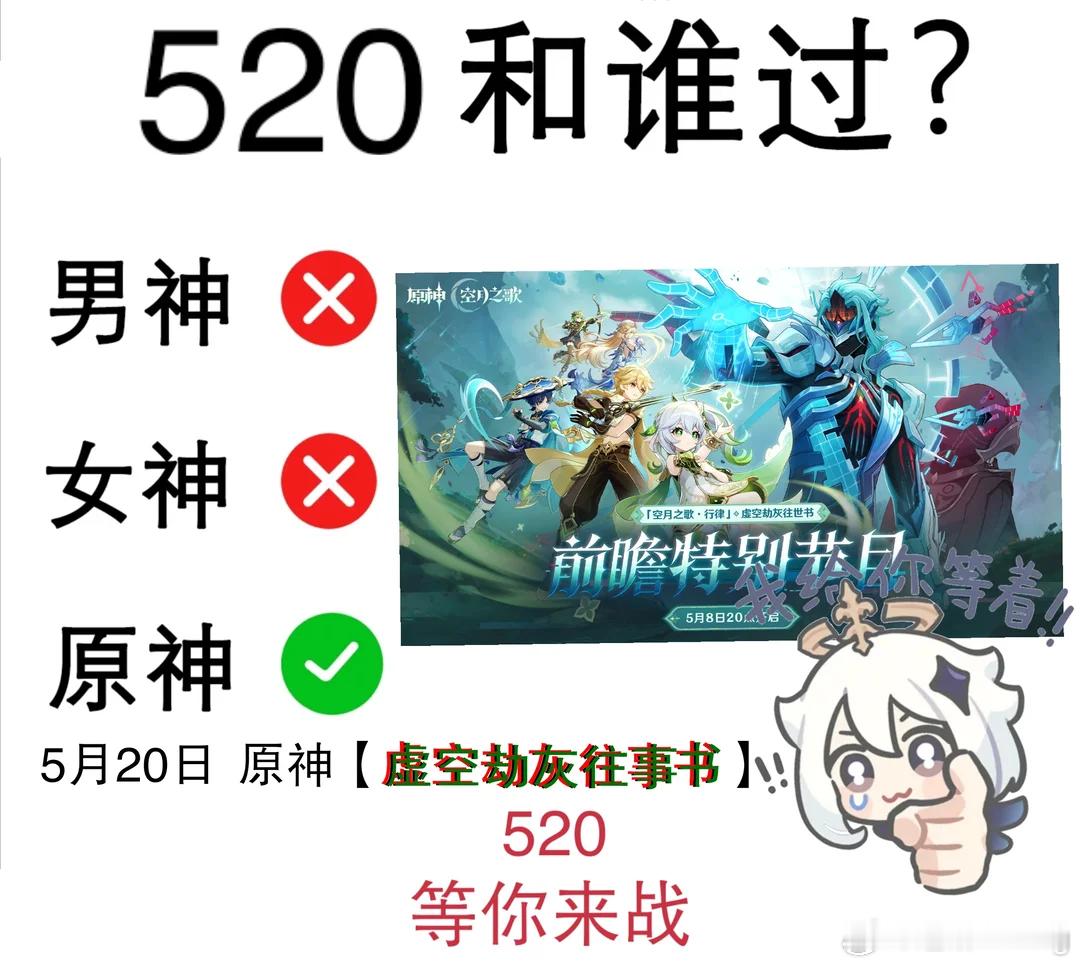 520和谁过？男神？女神？原神！ 