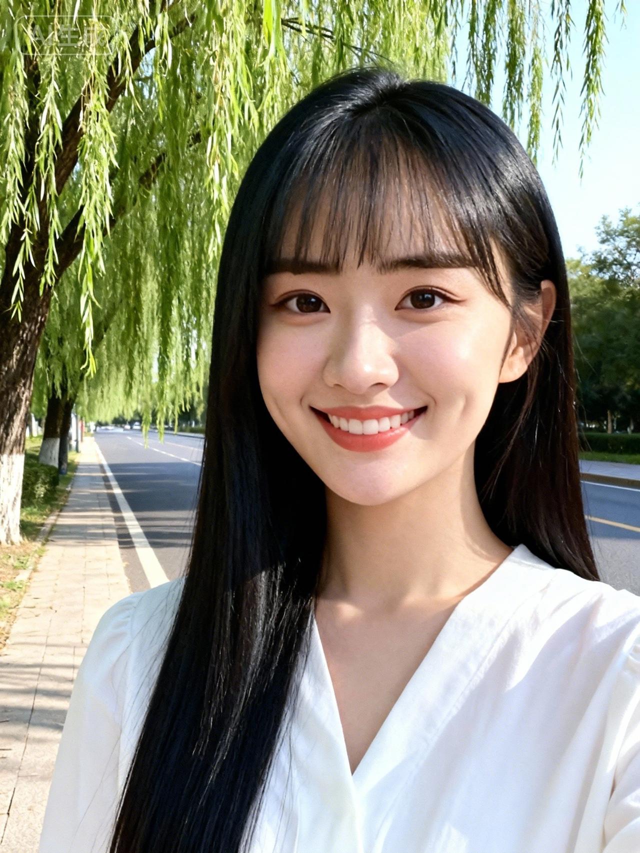 阳光下的微笑，清新自然的美好时光