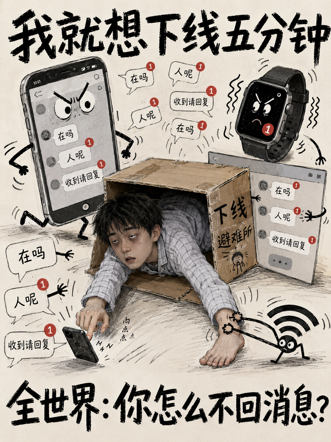 有微信之前人是可以不用一直在线的 以前打电话找不到人太正常了，短信晚几个小时回，