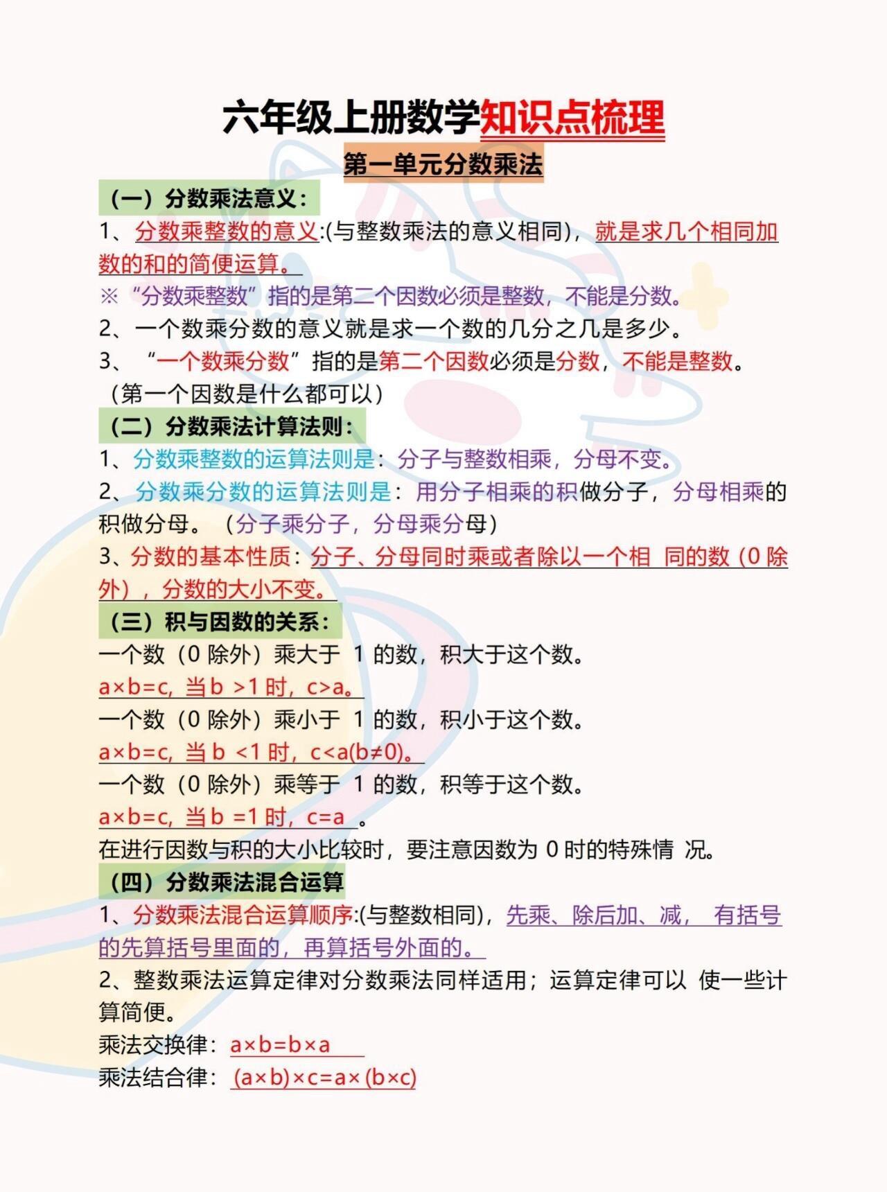 小学数学思维训练数学六年级数学上册