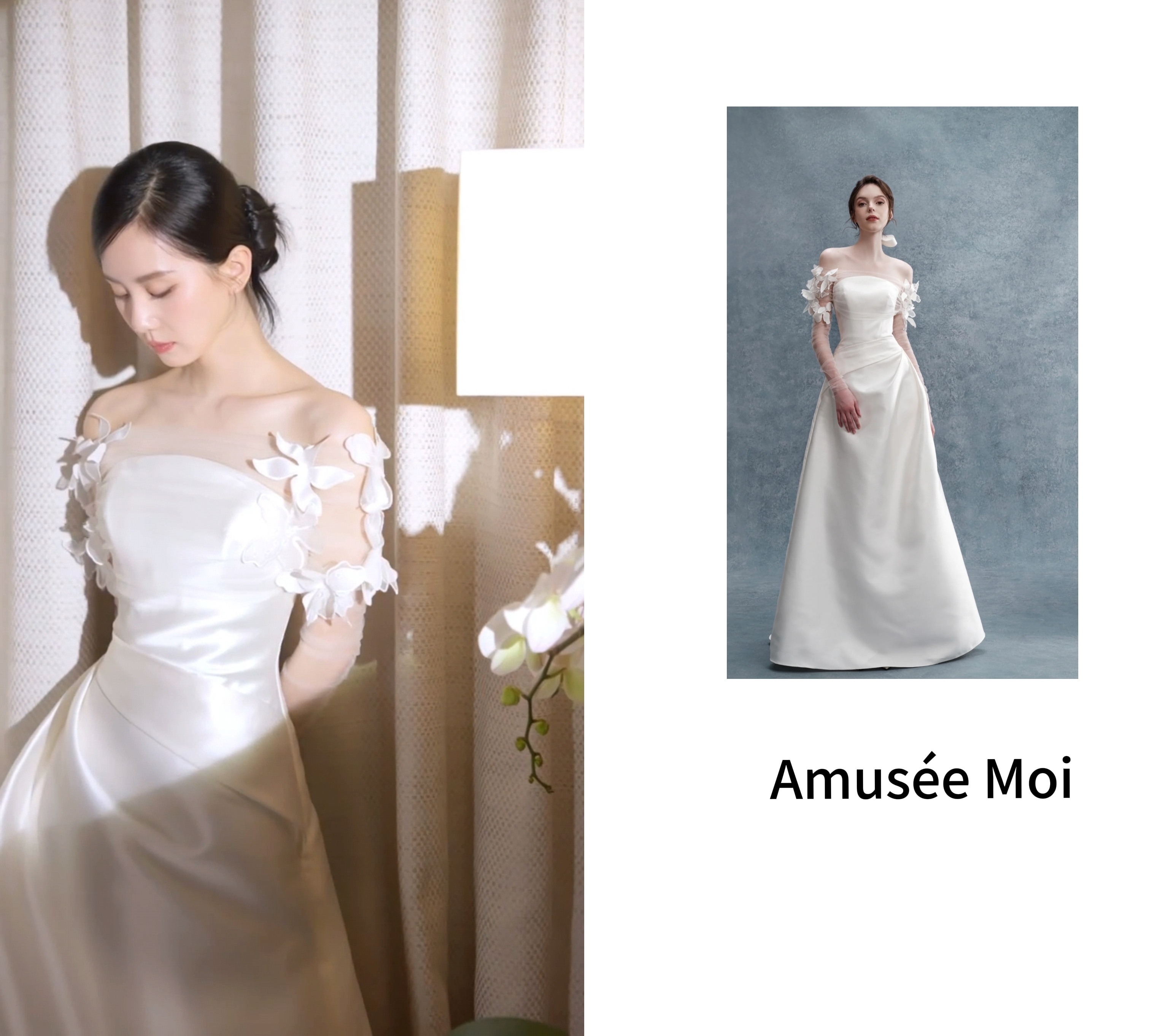 刘诗诗kono新物料身穿Amusée Moi婚纱礼服有点想看背面，没有背面有高清