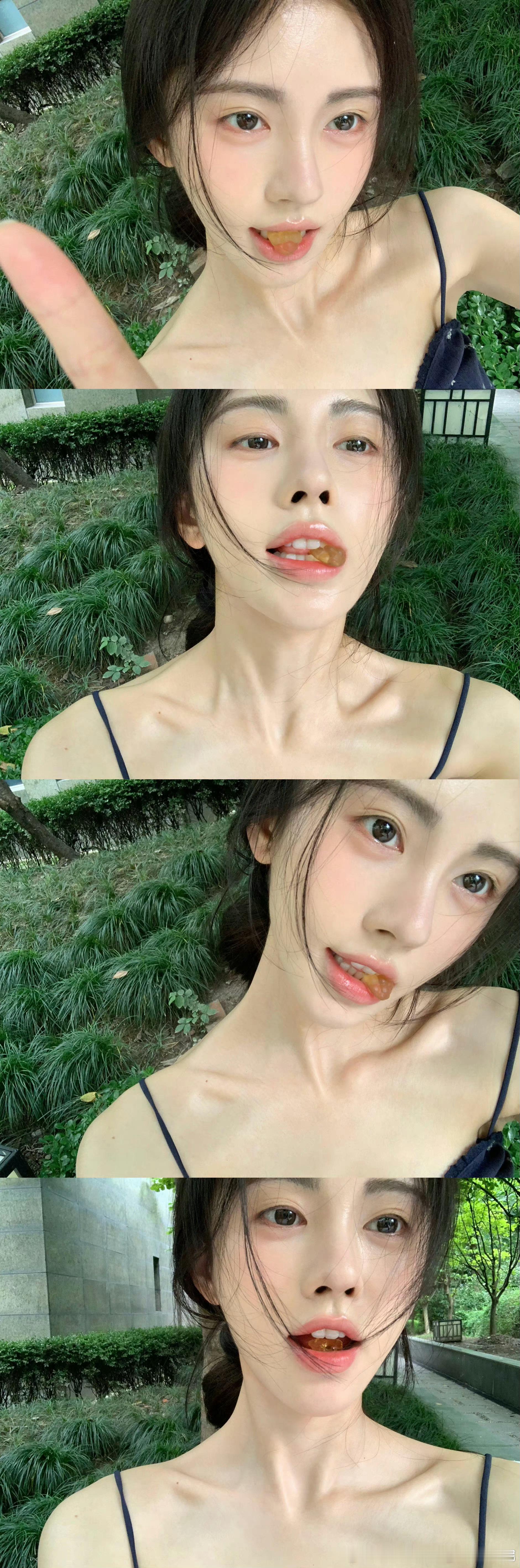鞠婧祎新自拍有点怪，是我想多了吗[傻眼] ​​​