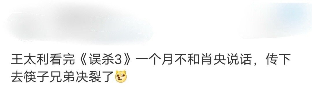 筷子兄弟因为误杀3要决裂  王太利发博表示“看完《误杀3》，一个月不和老肖说话，