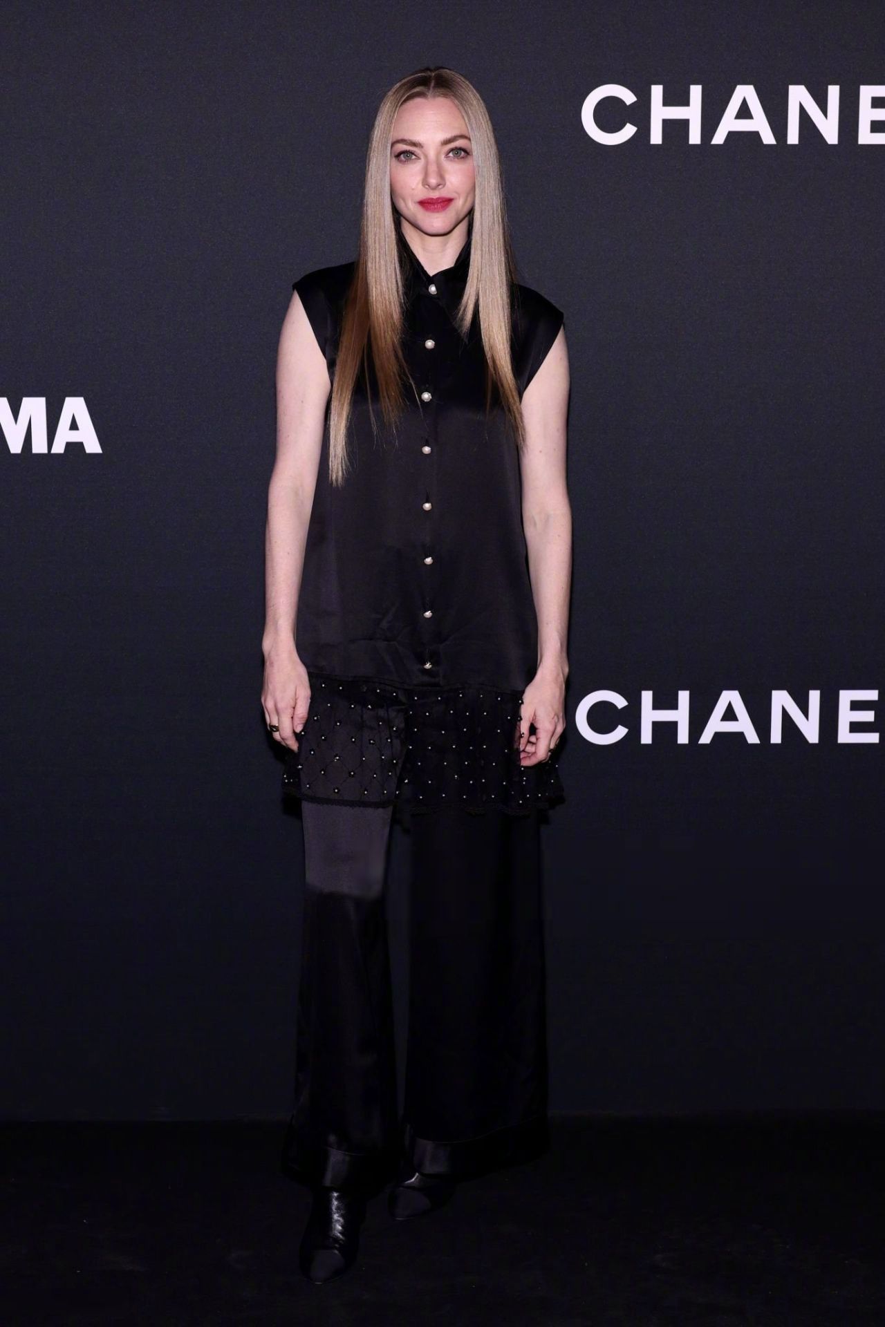 亮相纽约现代艺术博物馆电影慈善晚会的阿曼达·塞弗里德 Amanda Seyfri