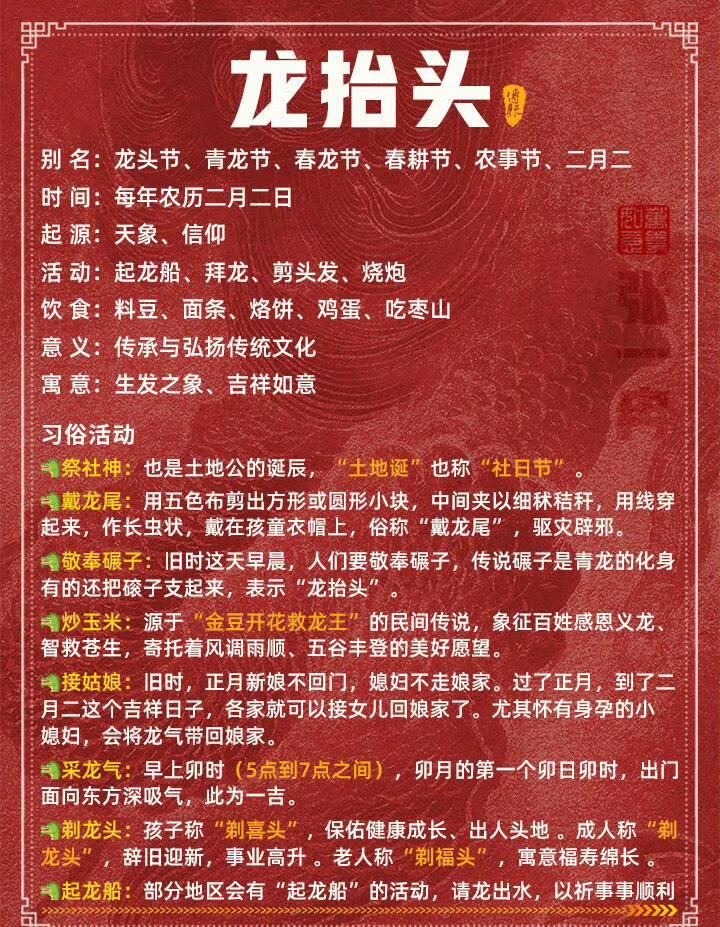 二月二龙抬头！吃对这几样龙食，今年好运从头旺到尾
 
今天二月二龙抬头，全网都在