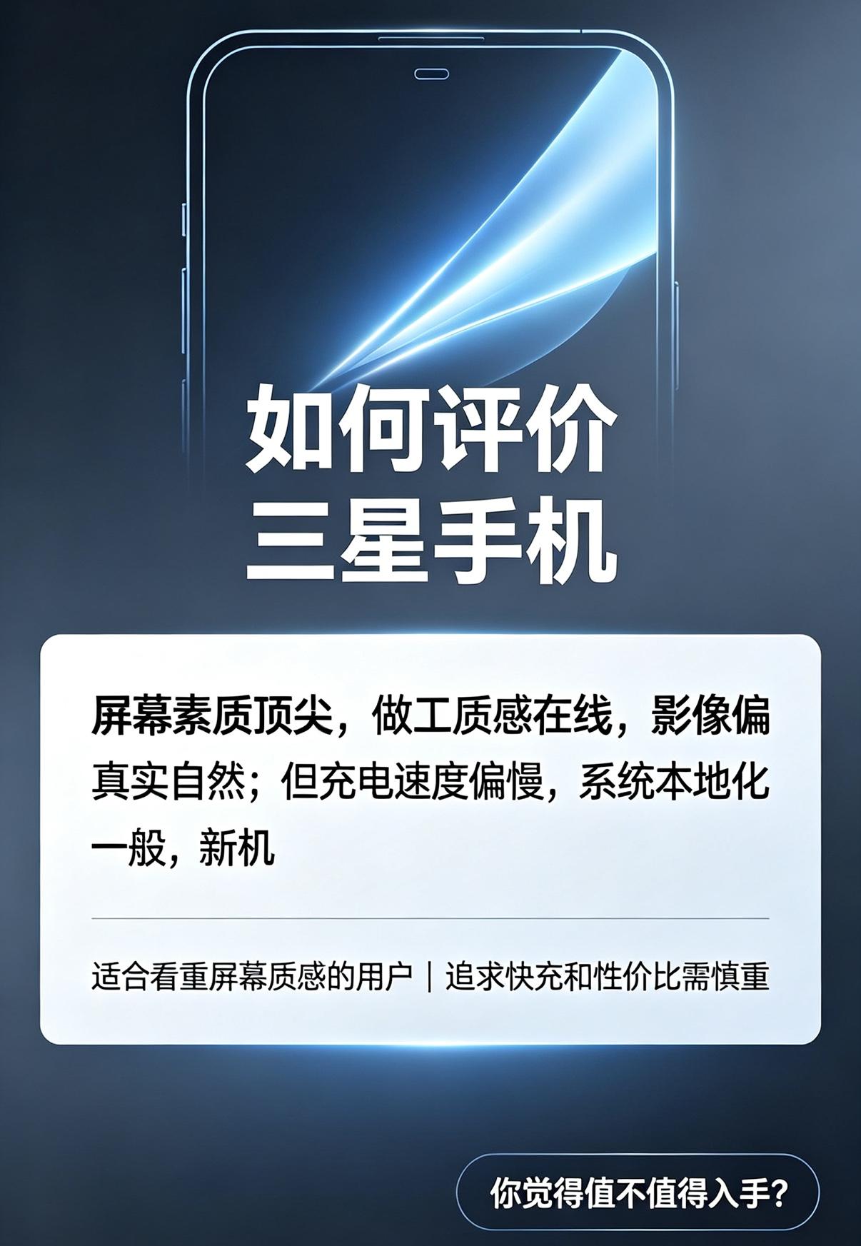 三星手机一直争议挺大。屏幕素质属实行业顶尖，做工质感在线，影像风格偏向真实自然。