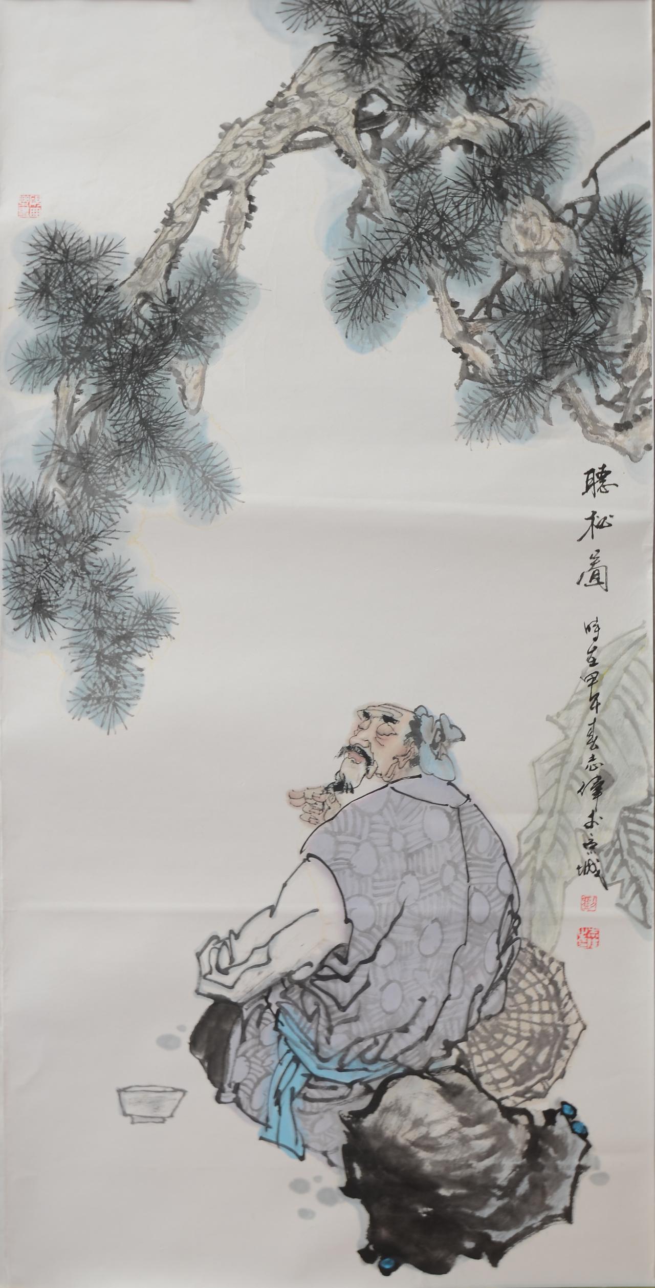 上联：清风明月松常伴
下联：[比心]

网络图片/诚谢侵删
