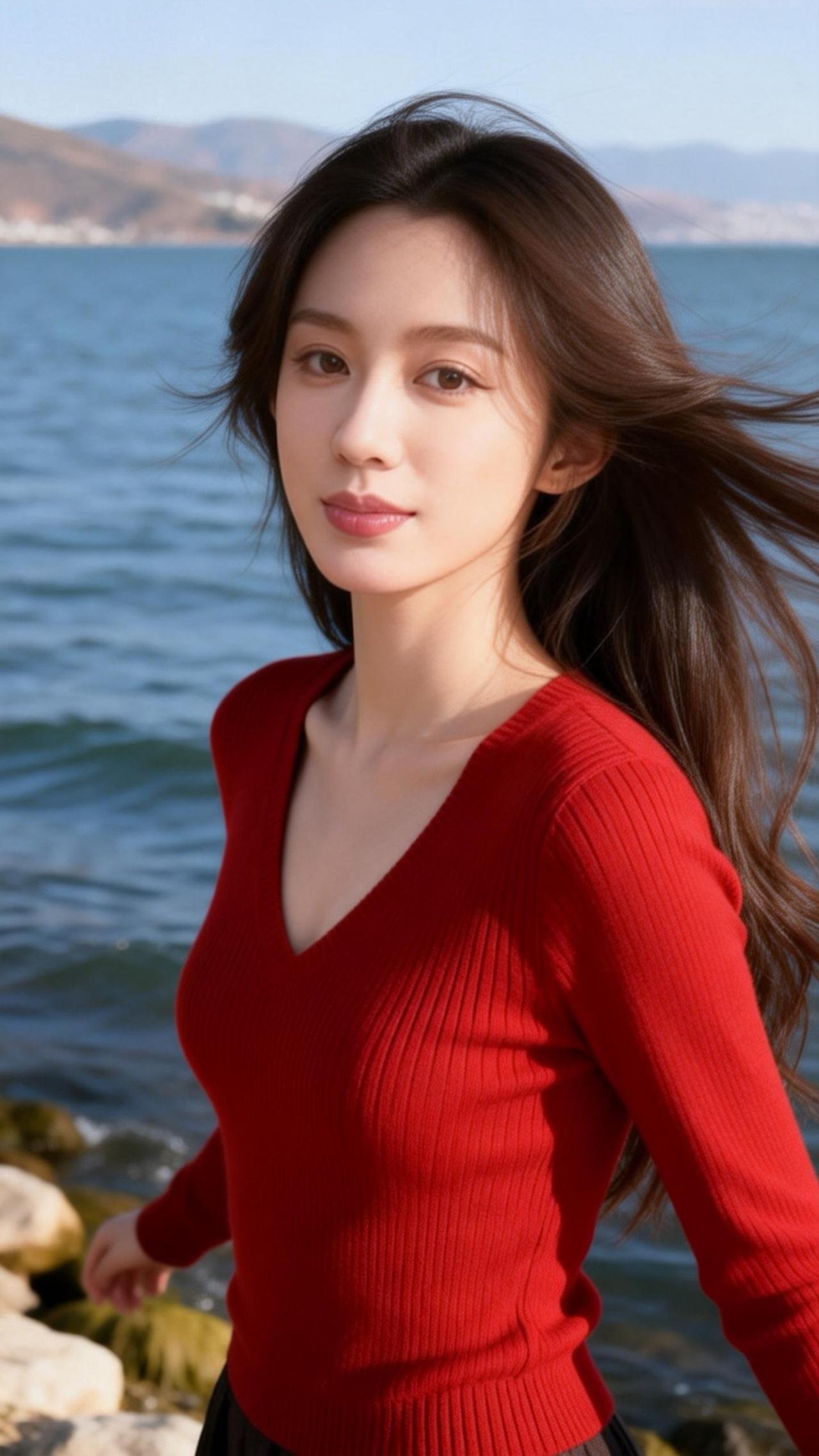 穿红衣的邻家女孩，虽不惊艳，也算精彩