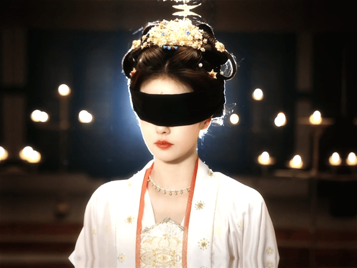 白鹿王星越 眼神 白鹿的眼神灵动而充满智慧，一举一动都透露着人物的机智与决断力。