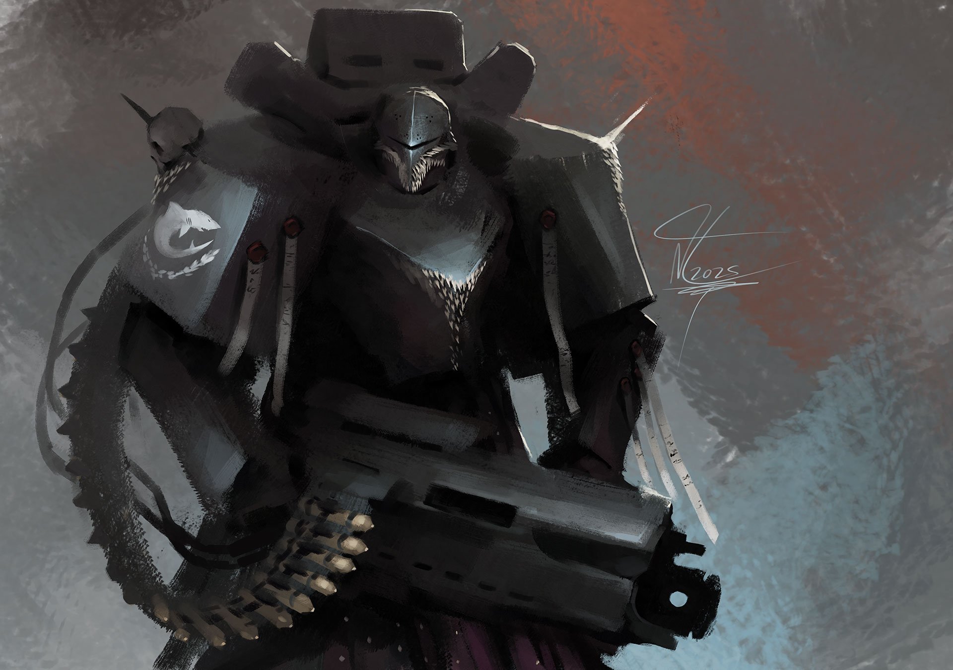 战锤40k[超话] 太空鲨by Naznamy ​​​