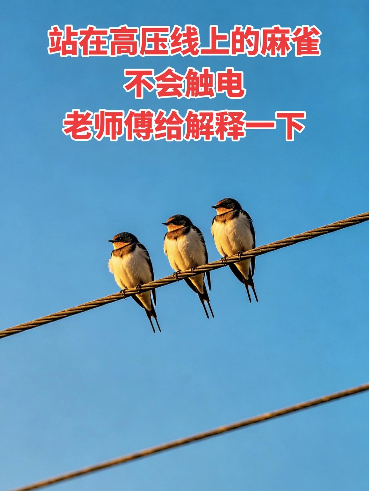 站在高压线上的麻雀不会触电，老师傅给解释一下！
电工 电工知识