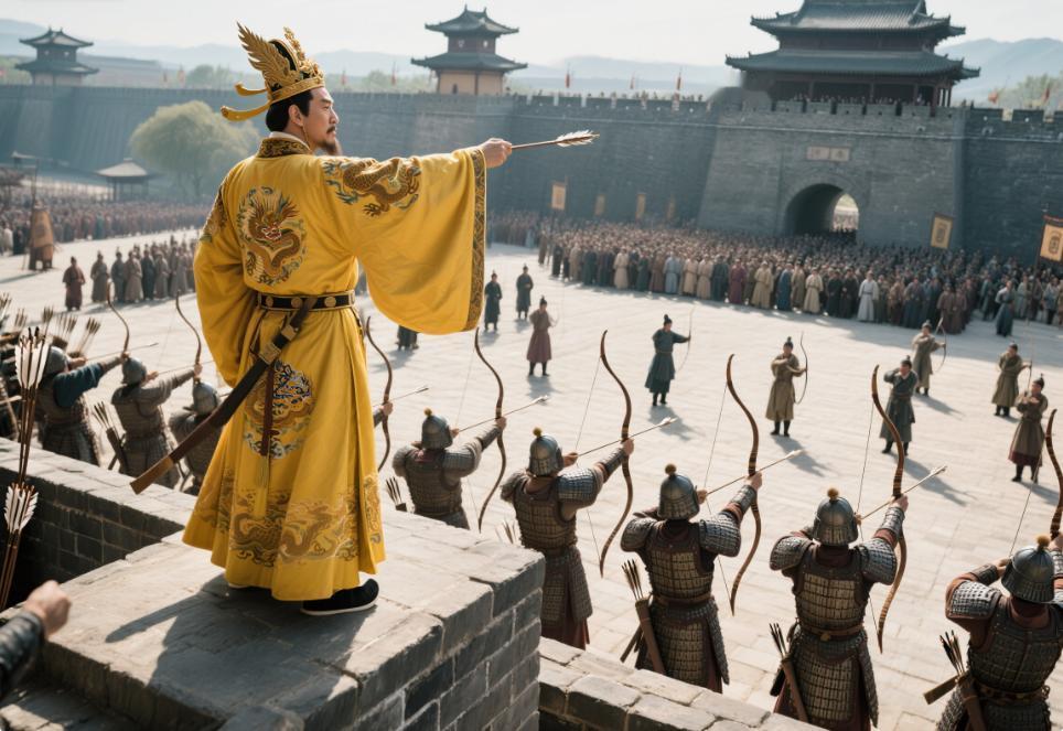 朱元璋验收南京城墙时，只是让士兵用箭射墙面，所有箭都纷纷回弹，朱元璋怒喝：押监工