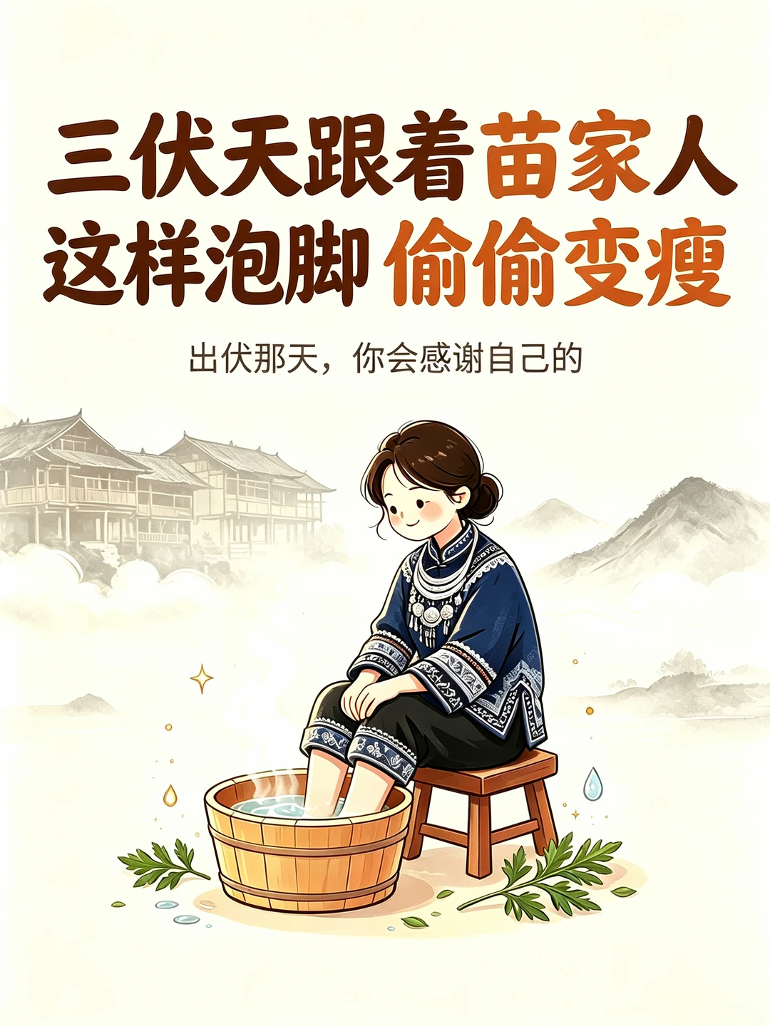 三伏天跟着苗家人泡脚30天，变化真的很大