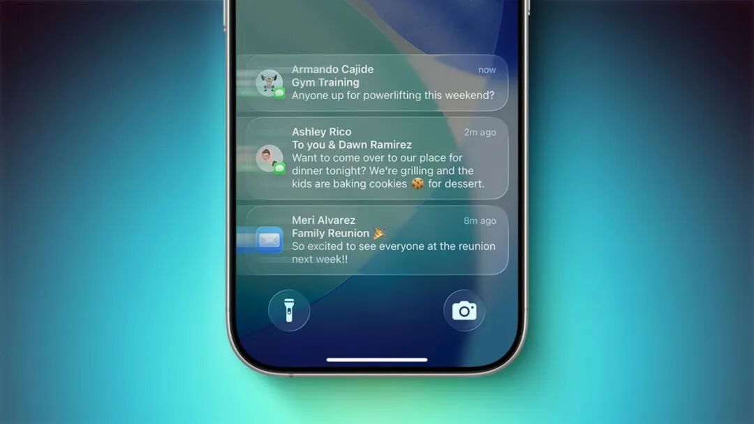 iOS 27通知将从屏幕左侧滑动，而不是从顶部滑动。 