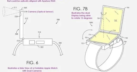 专利文件曝光！苹果正研究可折叠手表，浏览网页或观看视频时屏幕可变大