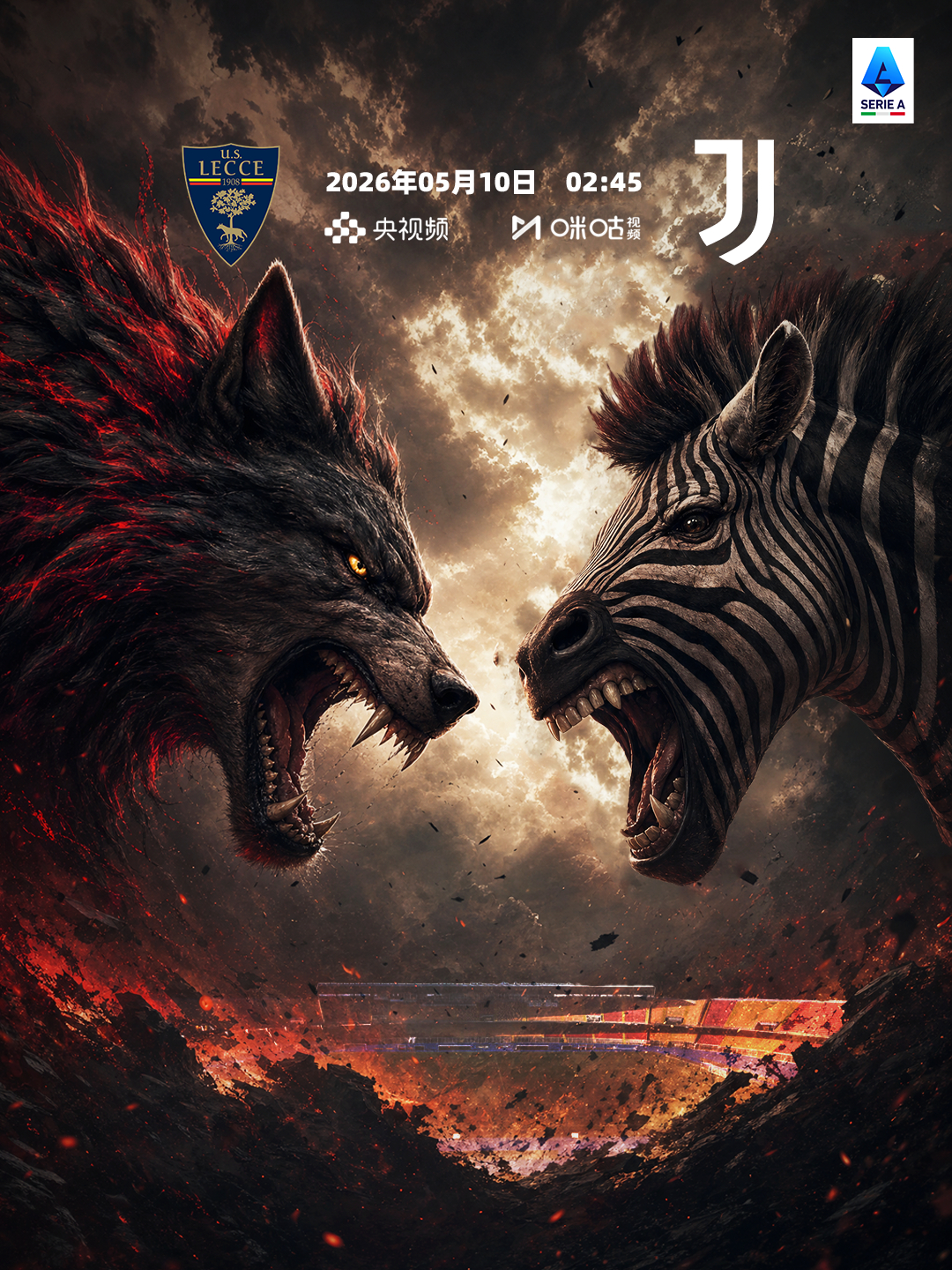 🔴🟡 🆚 ⚫️⚪️ 当渴望提前保级的莱切，遭遇渴望尽快锁定前四位置的尤文图