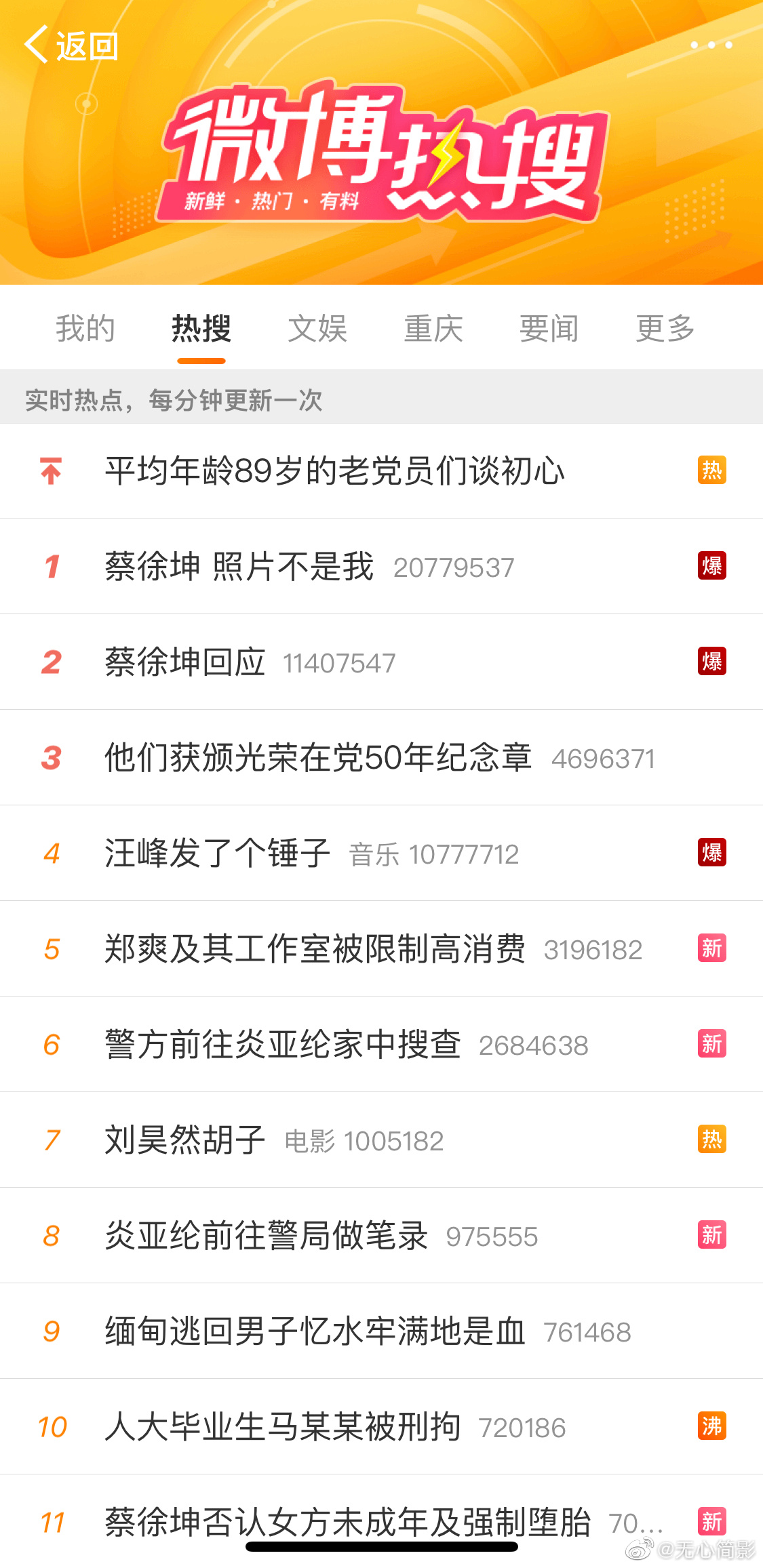 打开热搜榜，一堆蔡徐坤…你们怎么看他的声明？ ​​​