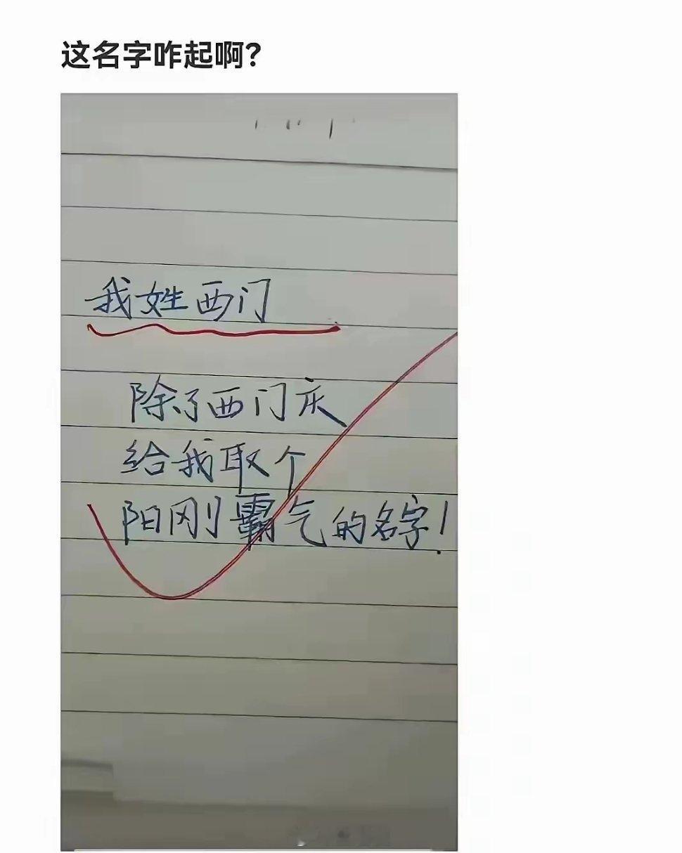 你认为应该叫西门啥？ 