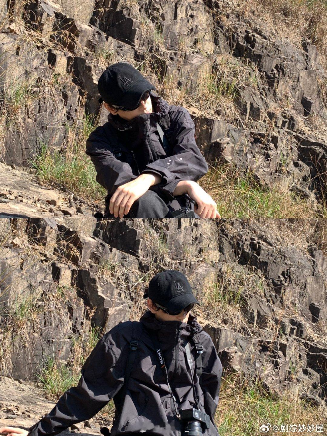 田栩宁重阳节登高营业照allblack墨镜冲锋衣全套齐活不愧是我们山东兄弟[收到