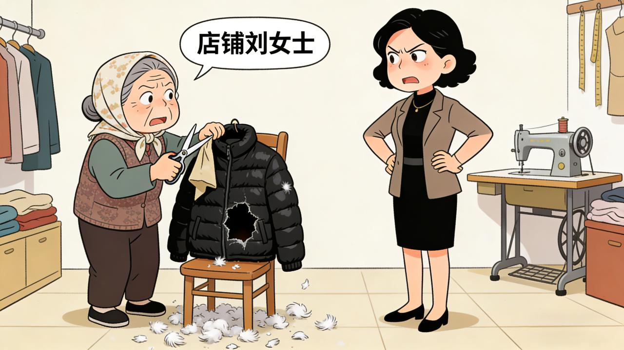 临时找布无可理解，但“不问自取”已是失礼，直接剪坏他人衣物更是突破道德底线，甚至