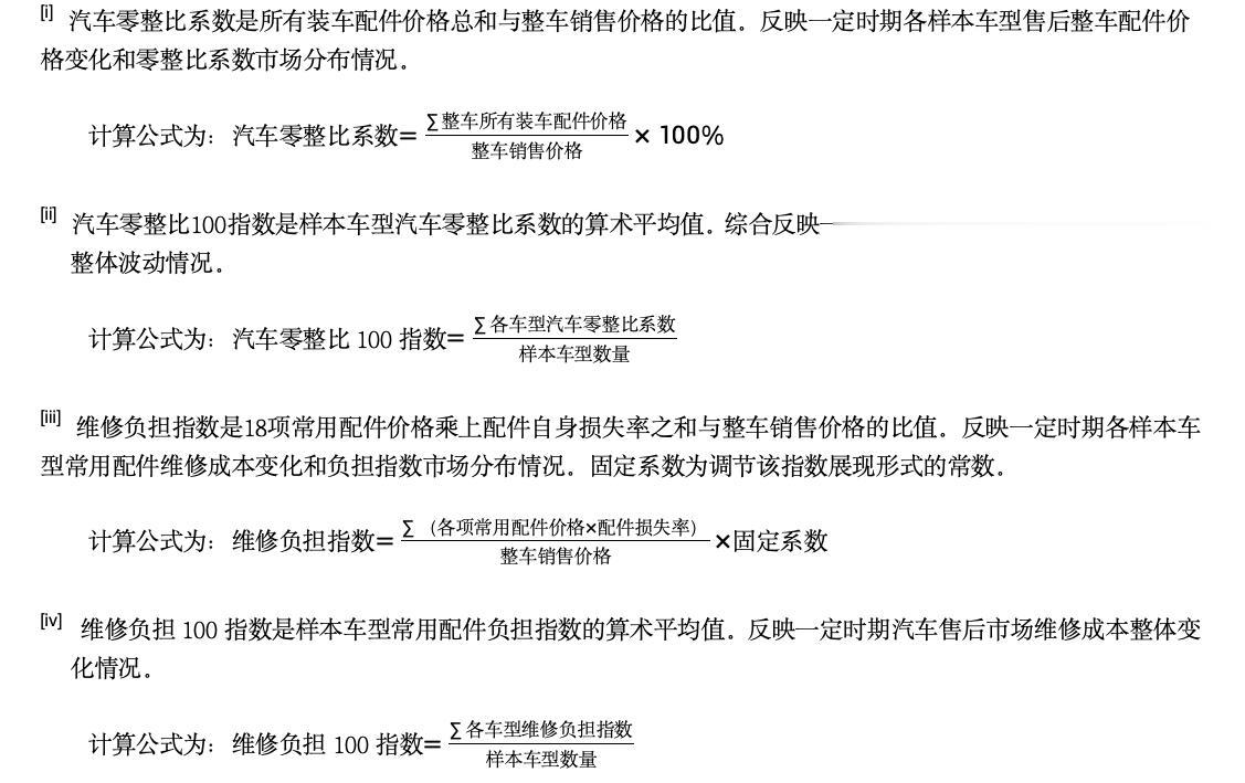 中保研汽车技术研究院发布第19期和第20期汽车零整比研究结果