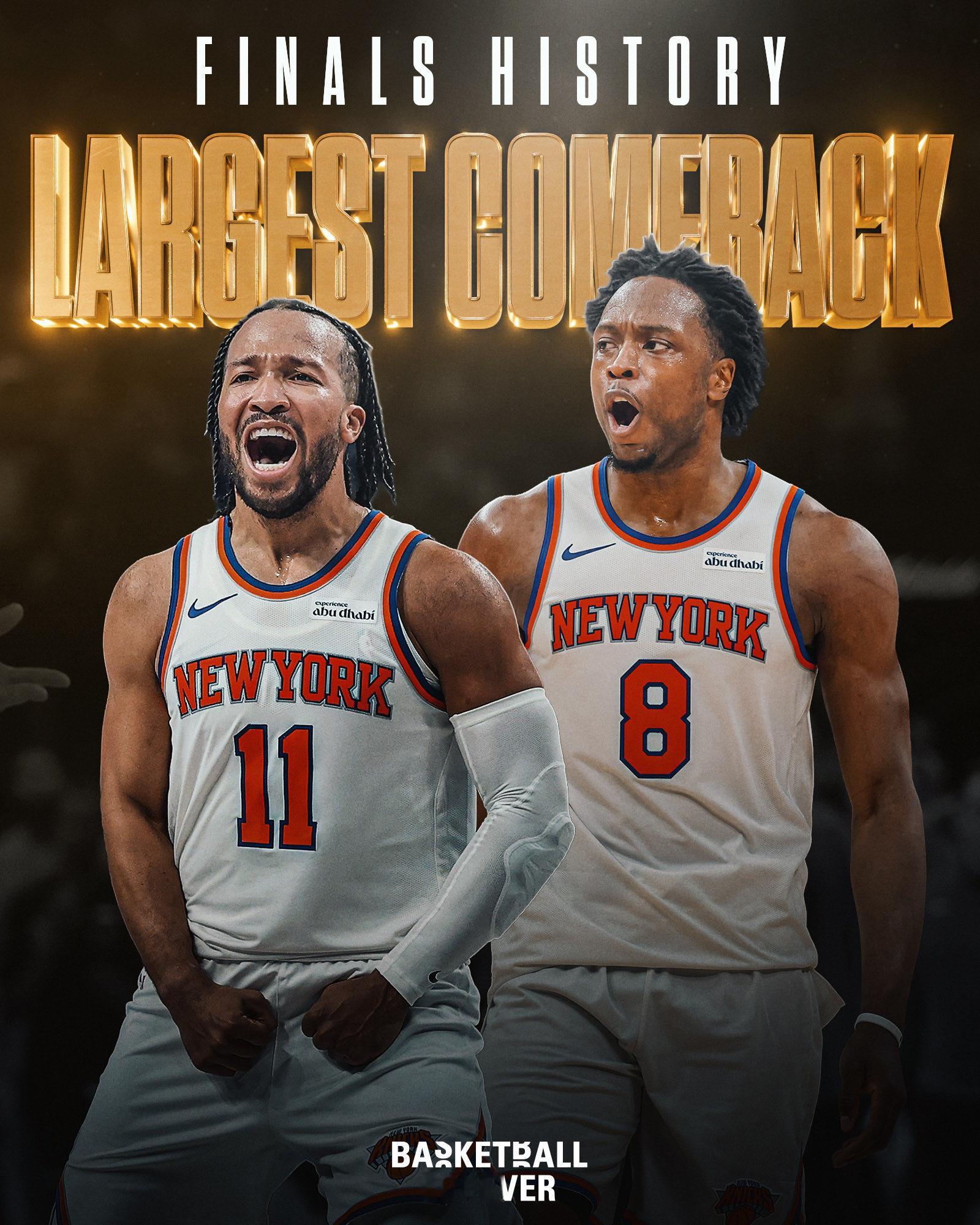 NBA总决赛史上最大的逆转诞生，30分算个屁啊。马刺放弃吧，明年再来吧。尼克斯绝
