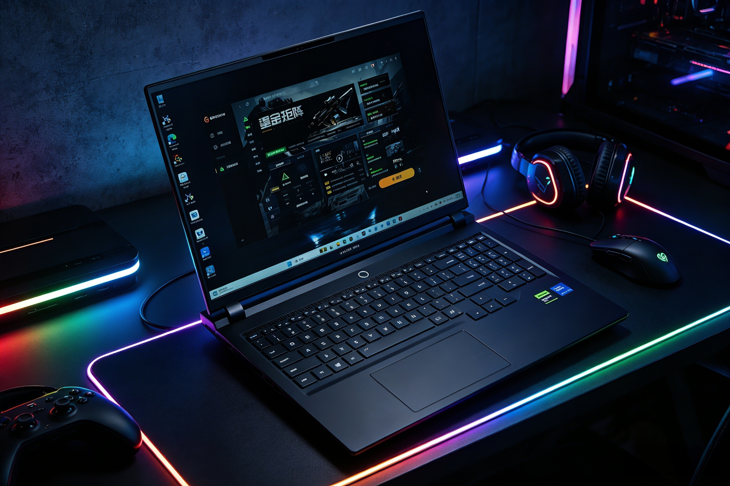 给荣耀WIN游戏本DIY了一套电竞氛围图赏，自研的这套东风尾喷散热引擎真的太太太