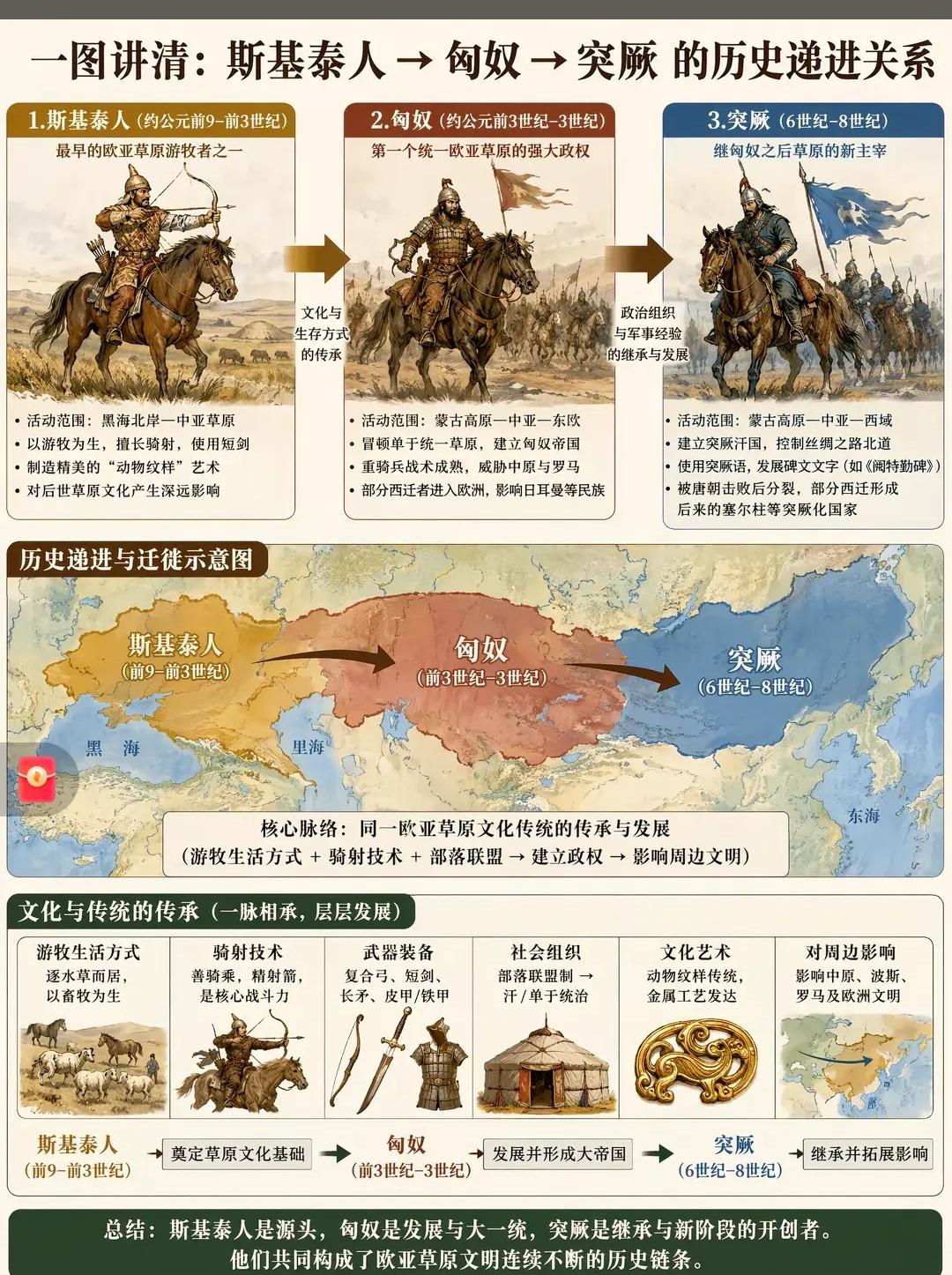 为什么匈奴一开始的战斗力如此彪悍？竟然是吸收了中亚许多先进的游牧技术和战法！
 