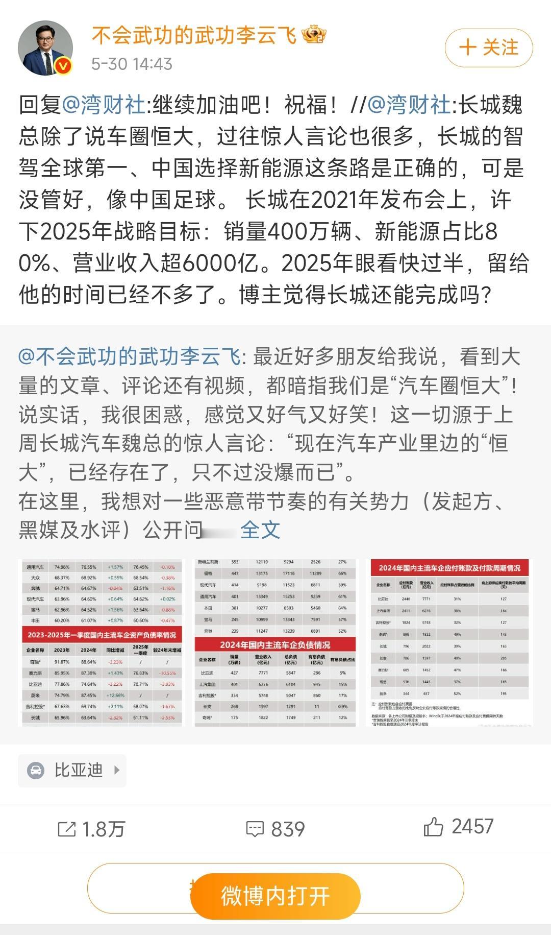 长城智驾全球第一？真的假的？
中国新能源这条路没管好？像中国足球？
拜托，中国新