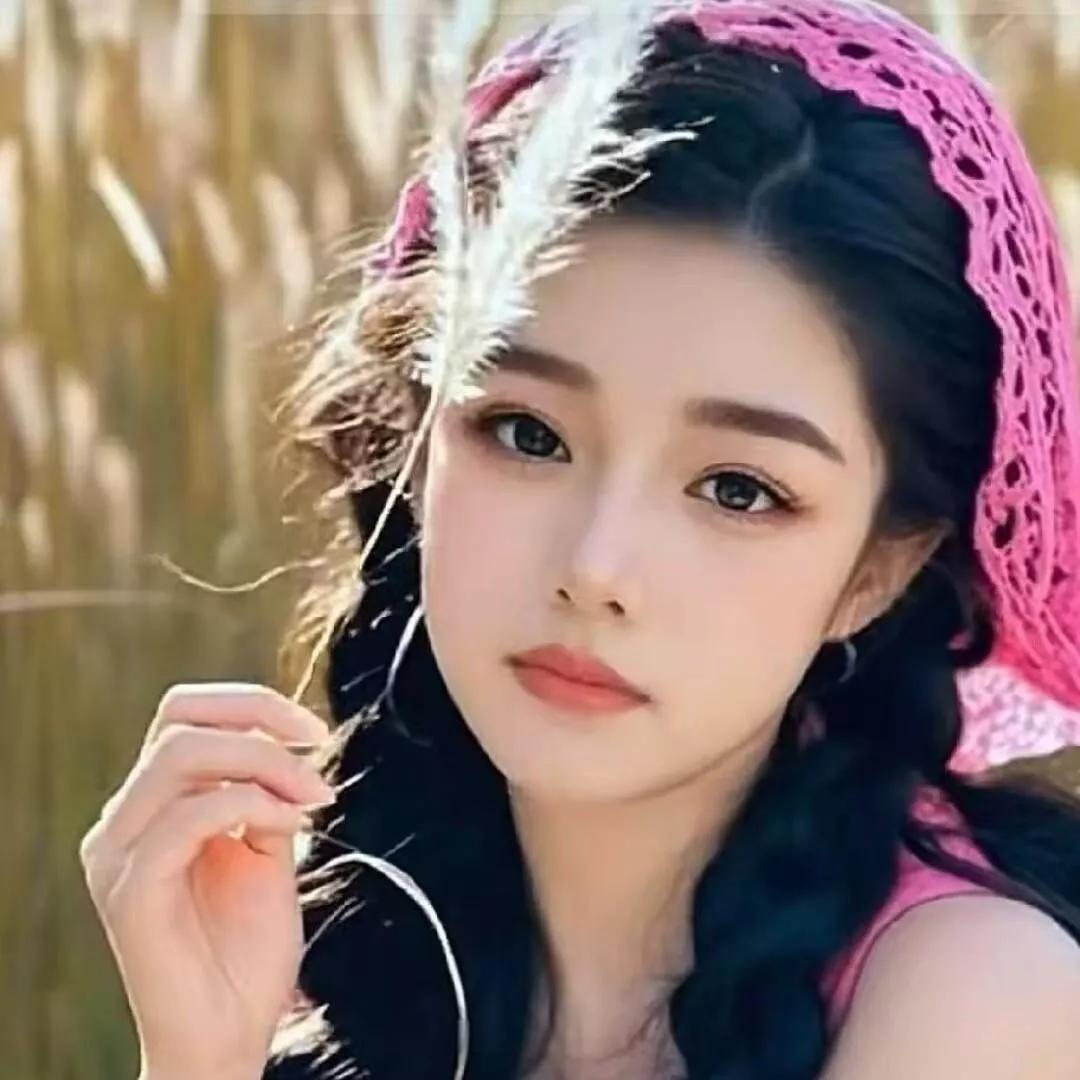 梦幻田园少女，羽毛轻拂脸颊，唯美自然。自然清新美少女 自然甜系少女 自然系少女 