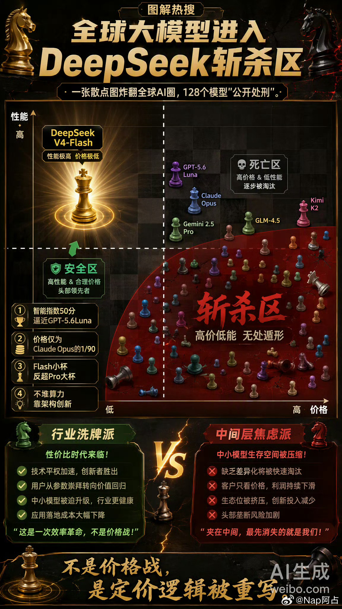DeepSeek斩杀线这次新版本斩杀了70%的大模型便宜又好用，性价比拉满了 