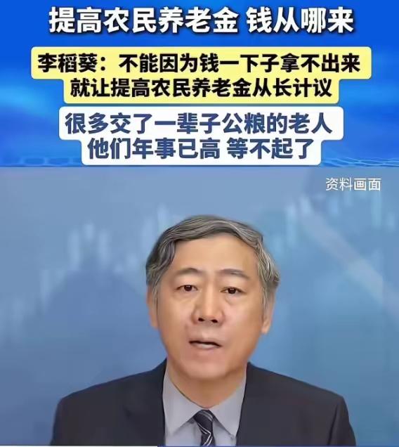 李稻葵一句“农民老人等不起”，瞬间戳中亿万人心，

这不是简单的民生呼吁，而是时