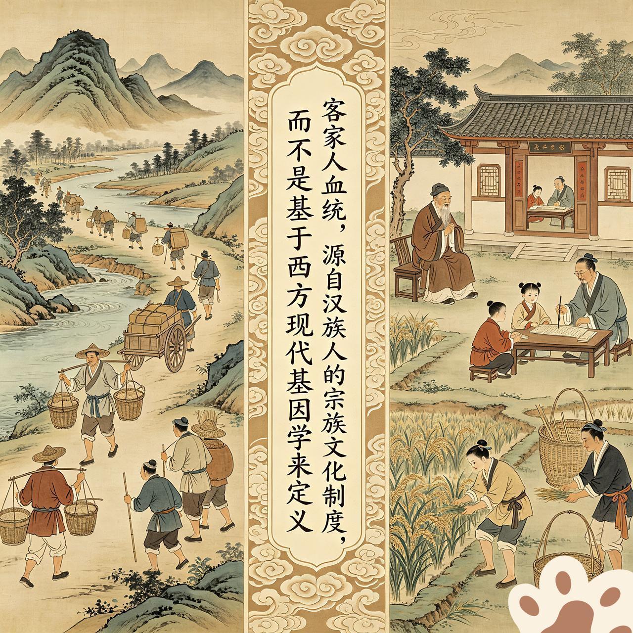 客家人，是不是“"正宗汉人”的评判标准？应是基于汉族人传统的宗族血统传承制度，而