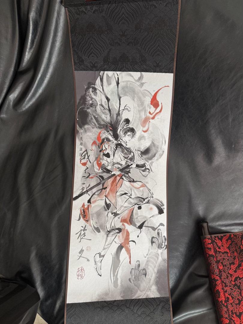 厂姐给我发了个卷轴实物 好美哦 不过大货会换布+调整一下尺寸 