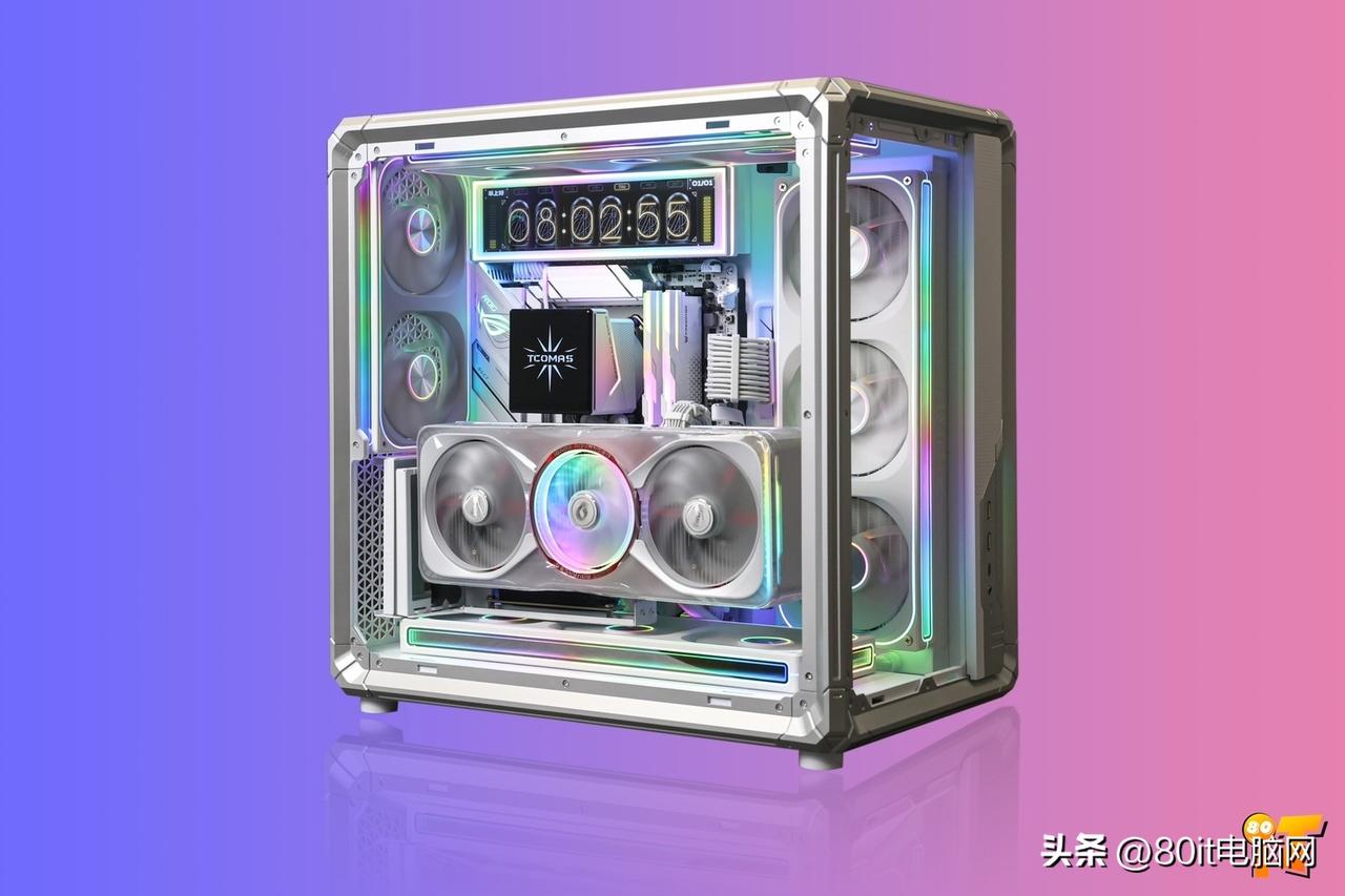 【独创隐藏水冷管，竖插，白色，满配乔思伯X400纯白干净海景房方案】兄弟们你们喜