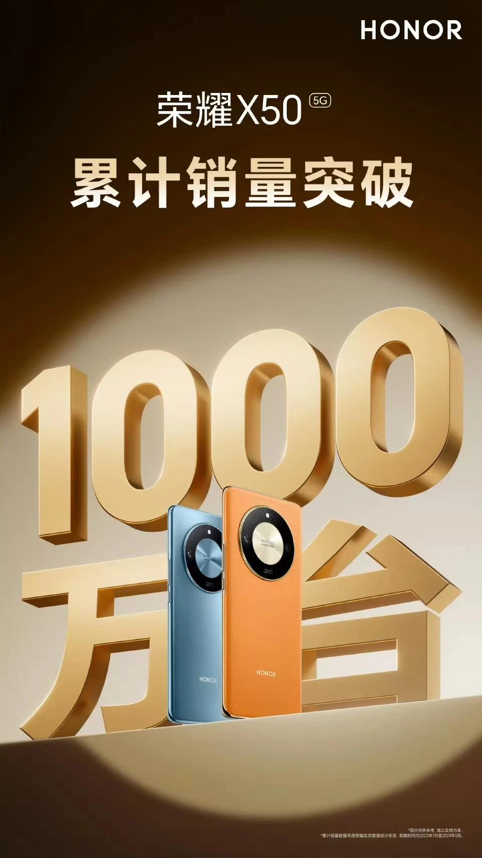 我想过荣耀X50很受欢迎，没有想到它都突破一千万台的销量了[震惊]
有没有手里正