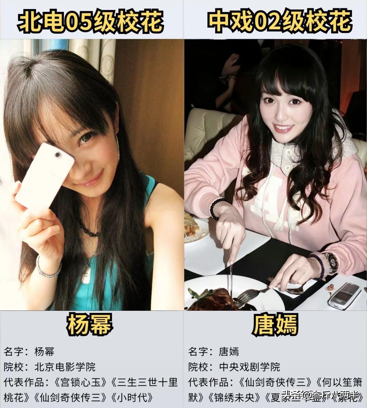 内娱18位校花女明星大比拼！谁是你心中的天花板？

刘亦菲是“神仙级”的，杨幂是