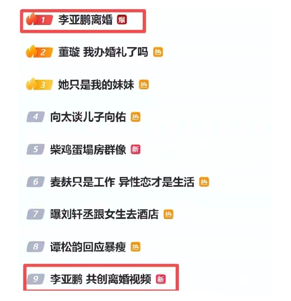 笑死了！李亚鹏宣布离婚，没想到评论区句句都是梗

李亚鹏与海哈金喜于2023年1