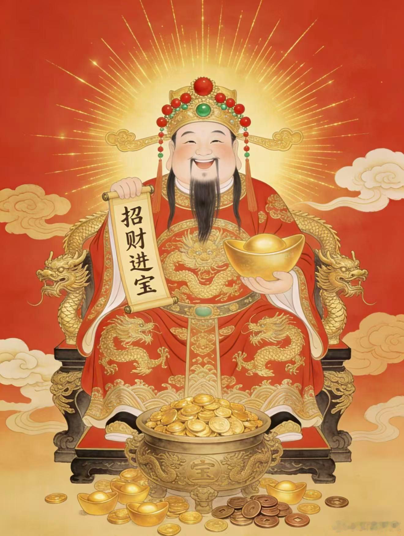 财神到，步步生金人生路路通财，事事皆有红利。愿每一次选择皆逢吉运，每一次付出皆得