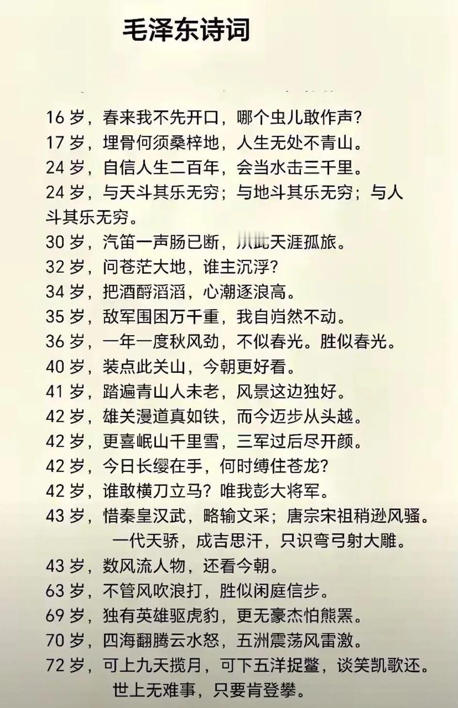 一代伟人领袖，可谓博古通今、博览众书，善诗词，精书法，指点江山，激扬文字，其经典